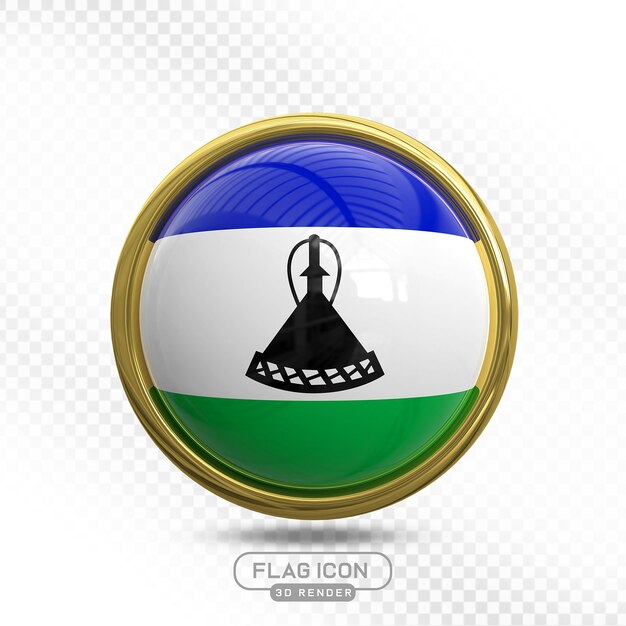 dominica flag 3d icon