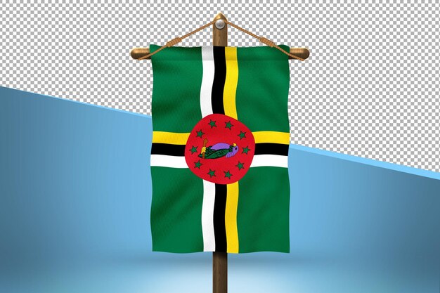 Dominica hang flag design background