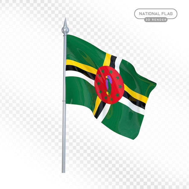Dominica National Flag 3D Render