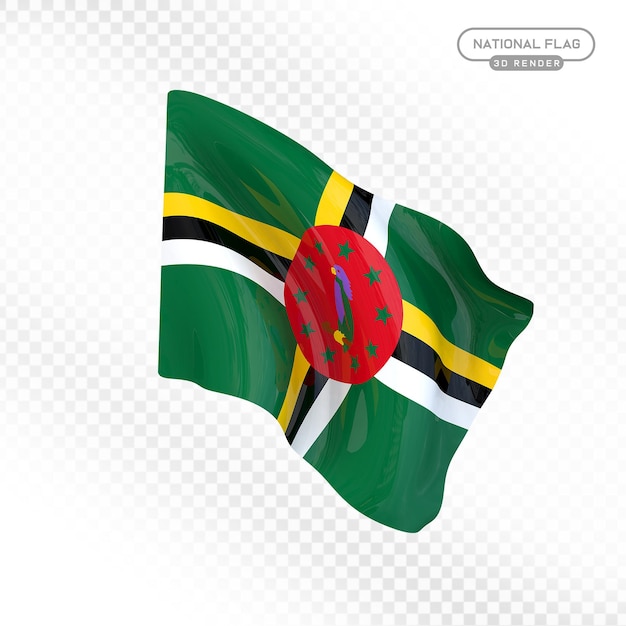 Dominica National Flag 3D Render