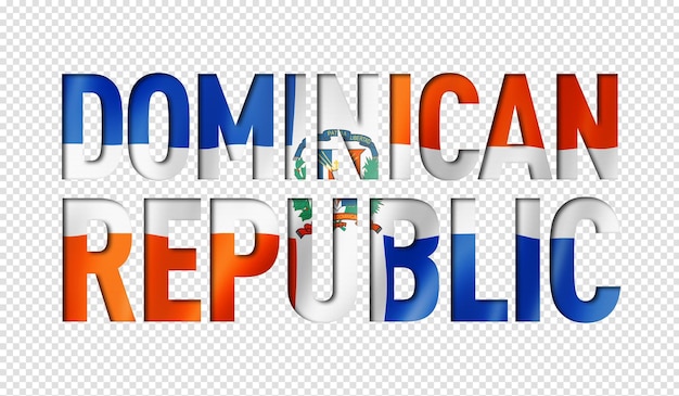 PSD dominican republic flag text font