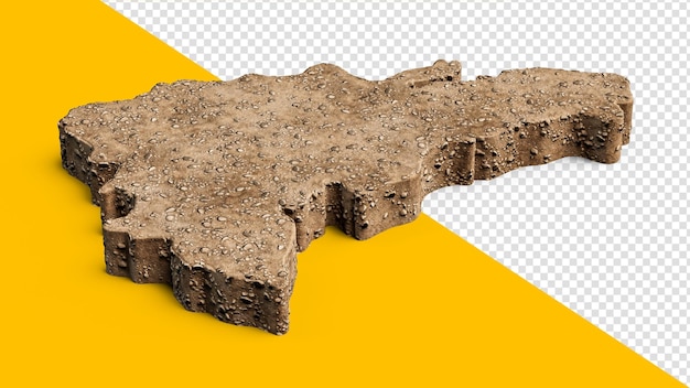 Dominikana Mapa piasek skała ziemia Mapa tekstury ilustracja 3d