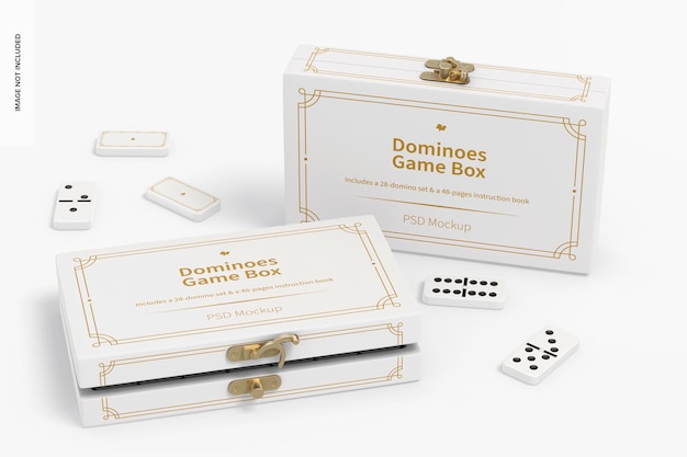 Dominoes game boxes mockup