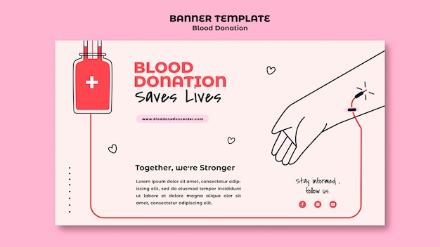 PSD donate blood awareness banner template