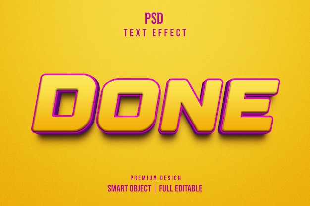 PSD done editable 3d text effect