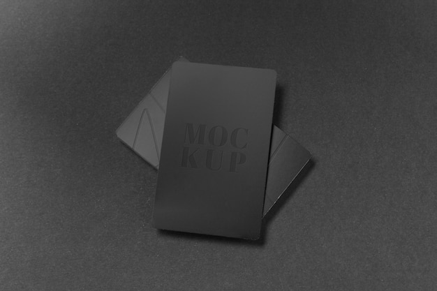 Donker mockup-ontwerp voor visitekaartjes