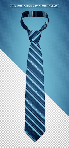 Donkerblauwe stropdas 3D-rendering