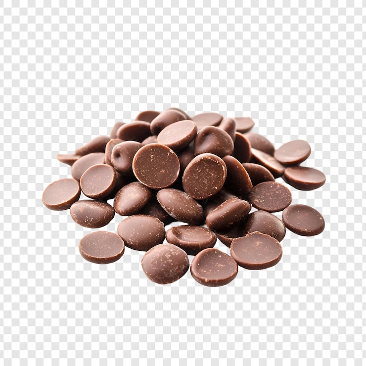 PSD donkere chocolade snoepballen geïsoleerd op doorzichtig