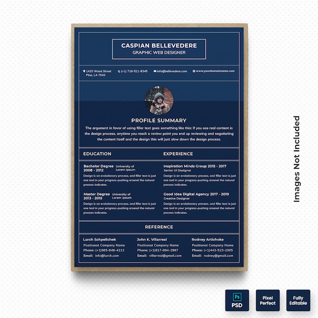 Donkere professionele cv cv-template