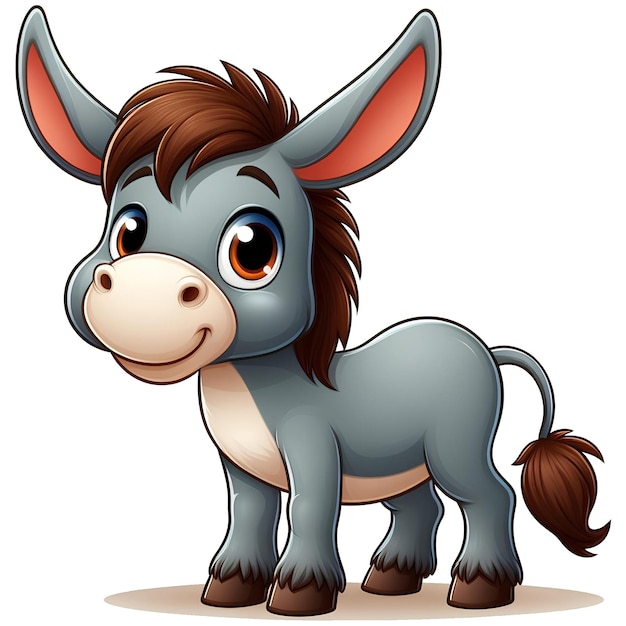 PSD donkey cartoon illustration