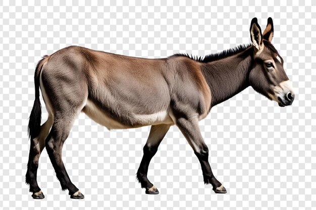 PSD donkey png isolated on transparent background