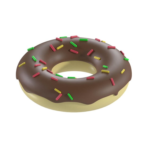 PSD donut 3d illustration