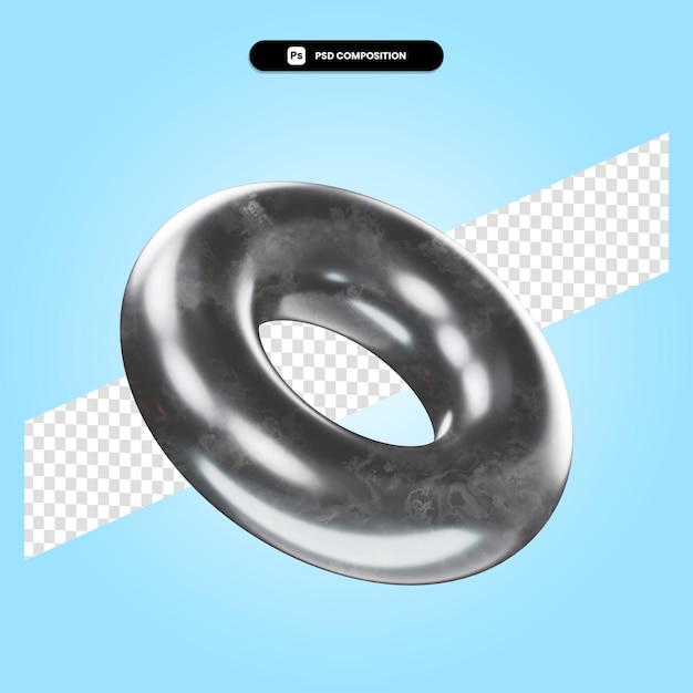 Donut 3d render illustration isolated