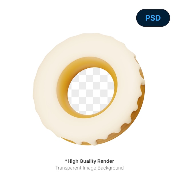 Donut 3d render illustration premium psd