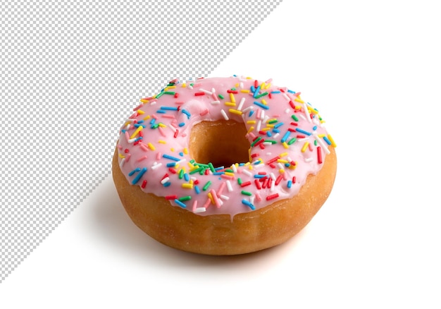 Donut geïsoleerd met uitknippad