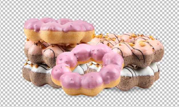 Donut geïsoleerd op alfalaag