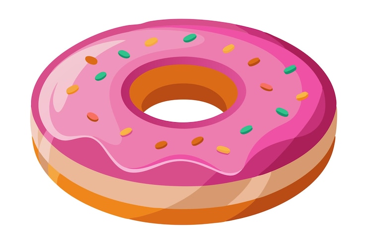 PSD donut joy kolorowe posypki i bogate smaki