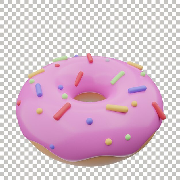 donut met roze glazuur en hagelslag