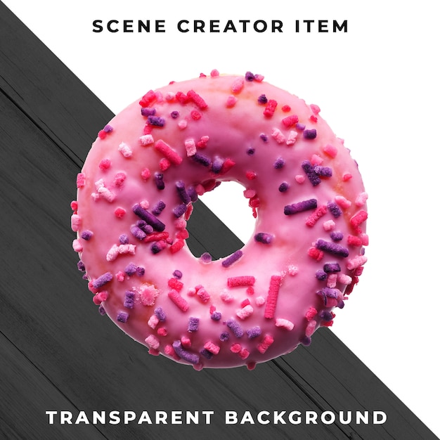 Donut object on transparent PSD