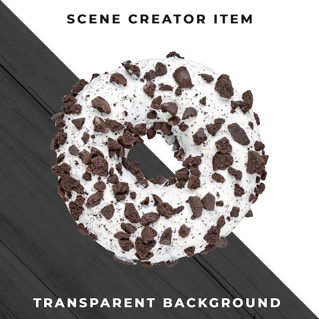 PSD donut object on transparent psd