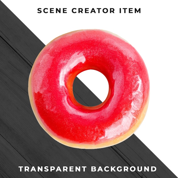 Donut object on transparent PSD