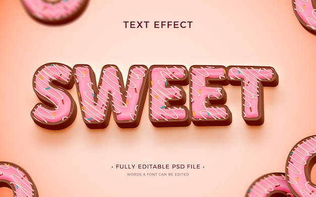 PSD donut-teksteffect