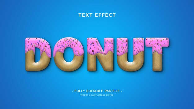 Donut text effect