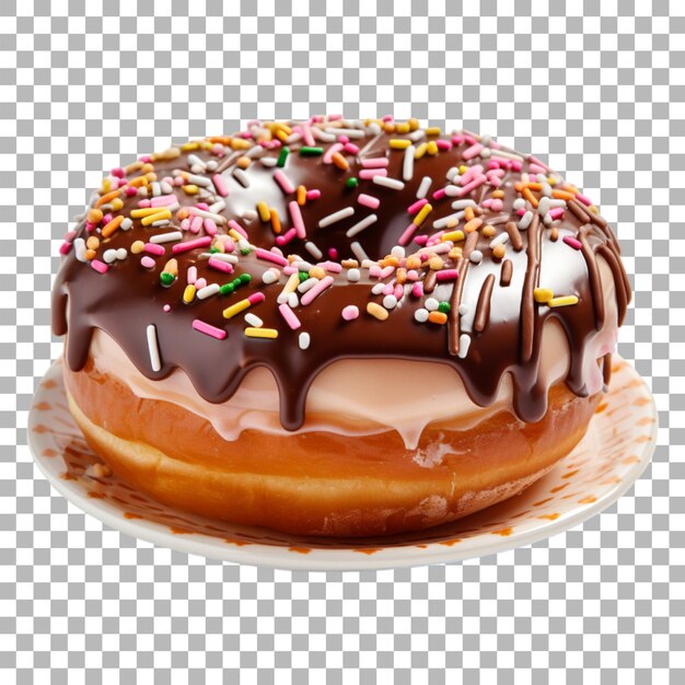 Donut on transparent background