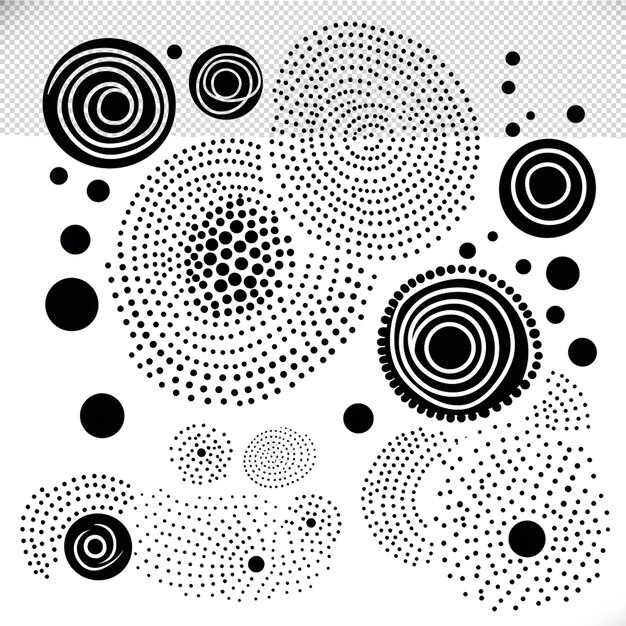 PSD doodle circular dot pattern