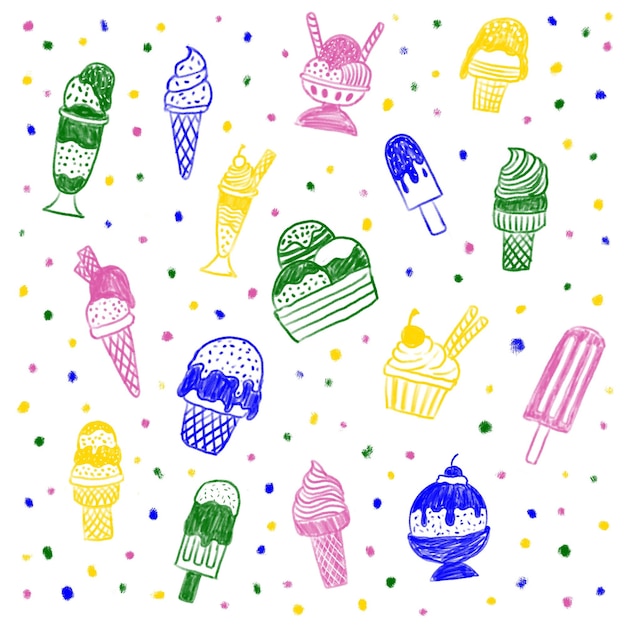 Doodle dzieci rysowanie ołówkiem