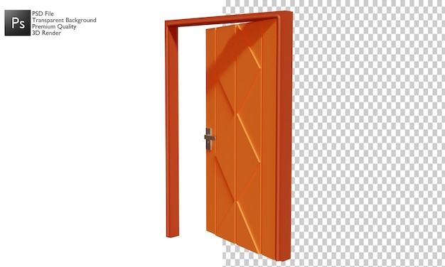 PSD door 3d illustration design