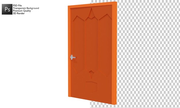 PSD door 3d illustration design