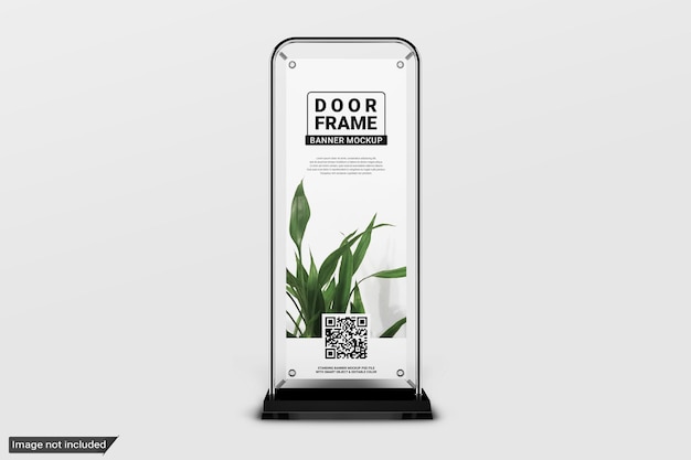 Door frame banner mockup