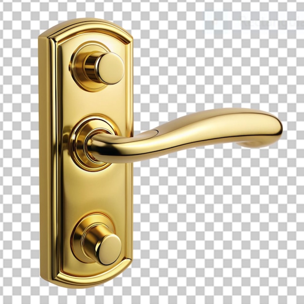 PSD door handle gold on transparent background