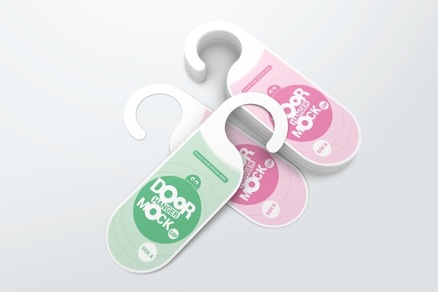 Door hanger mockup collection