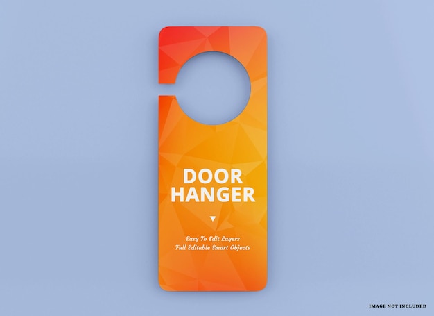 PSD door hanger mockup design isolated