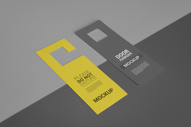 PSD door hanger mockup design