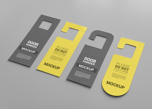 PSD door hanger mockup design