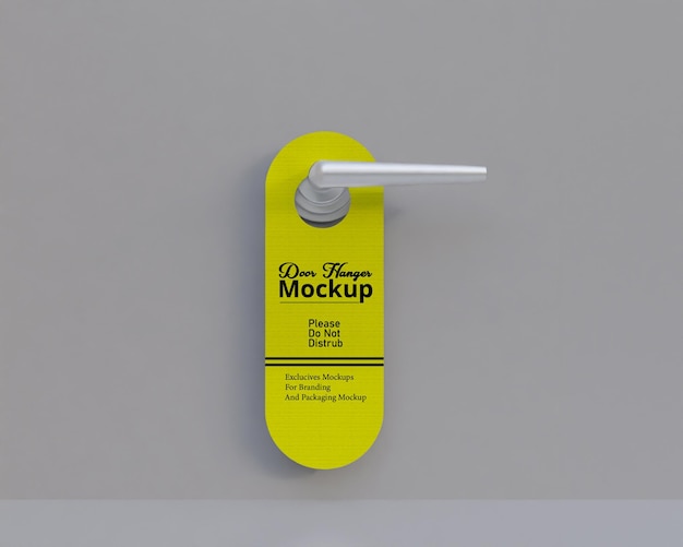 PSD door hanger mockup design