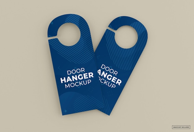 Door hanger mockup isolated design