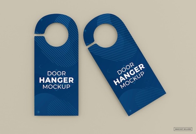 Door hanger mockup isolated design