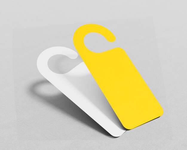 Door hanger mockup psd background