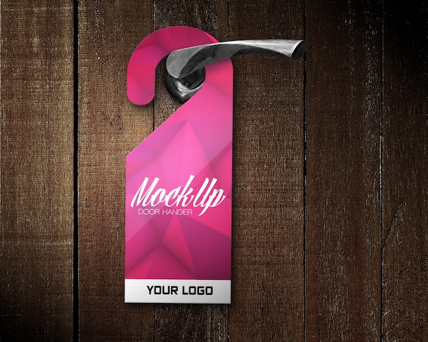 Door hanger mockup psd