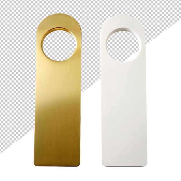 PSD door hanger on transparent background