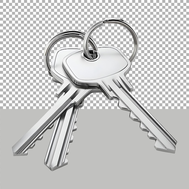 PSD door keys on transparent background ai generated