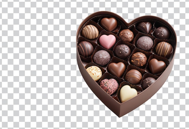 Doos met verschillende soorten chocolade