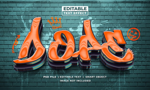 PSD dope graffity editable text effect style