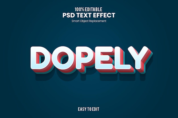 dopely  smooth soft and bold 3d text effect