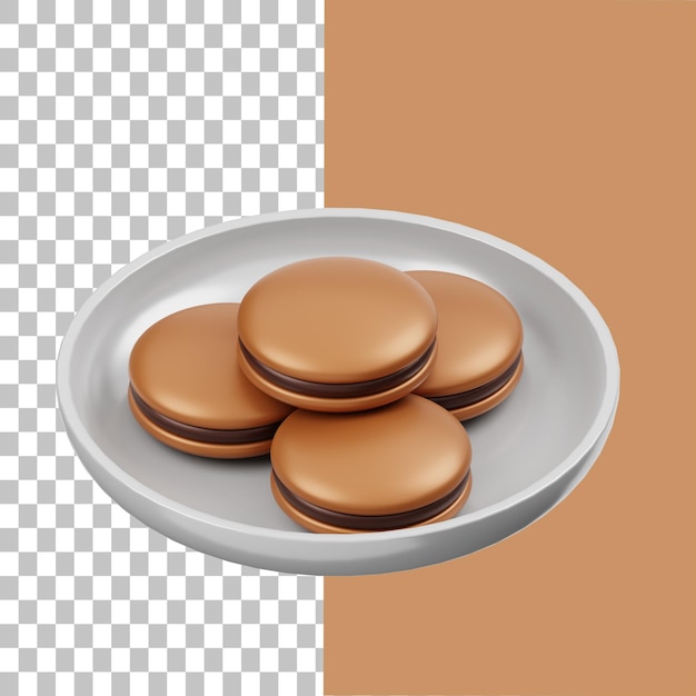 PSD illustrazione 3d di dorayaki