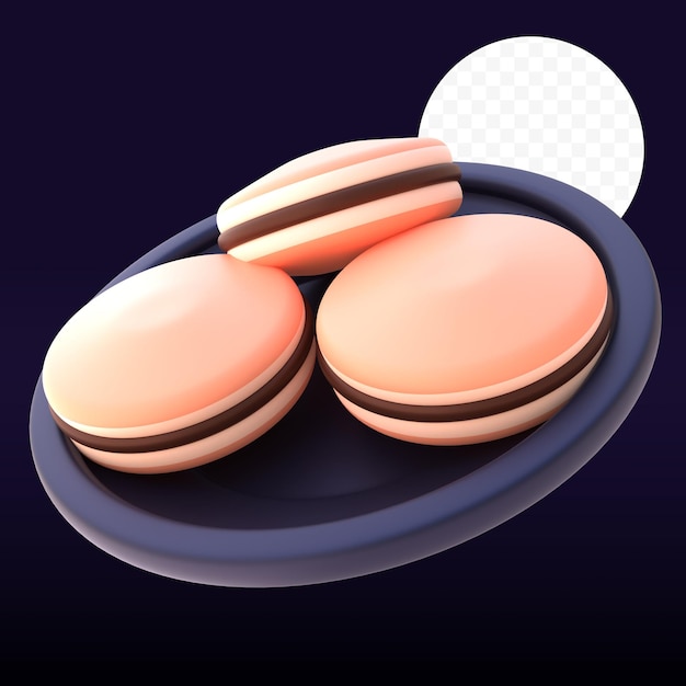 PSD dorayaki in 3d rendered graphic